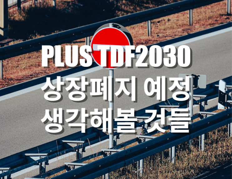  PLUS TDF2030액티브 상장폐지 ETF라도 만능이 아니다