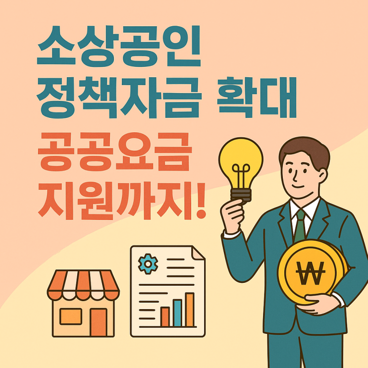  소상공인 정책자금 확대… 공공요금 지원까지!