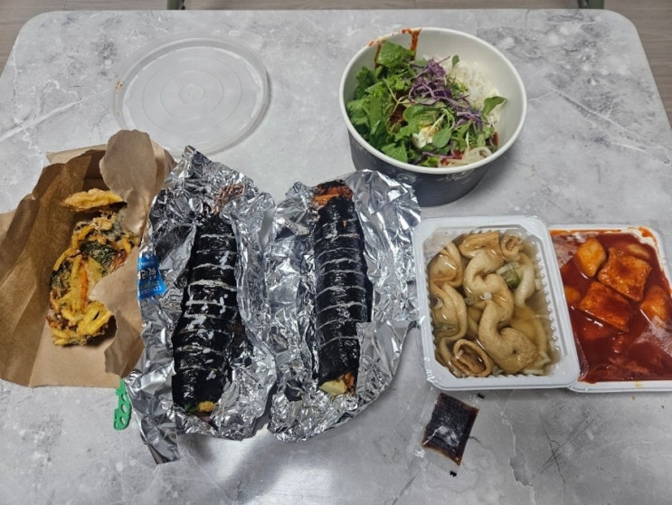  대전 둔산동 분식 정부청사 김밥 떡볶이 맛집 샘머리 김밥