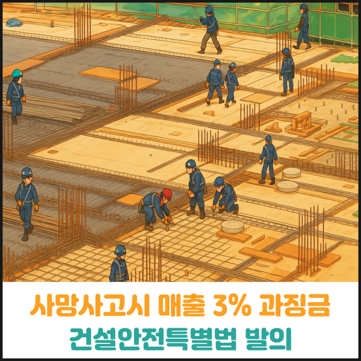 사망사고시 매출 3% 과징금 건설안전특별법 발의 사망사고시 매출 3% 과징금 건설안전특별법 발의
