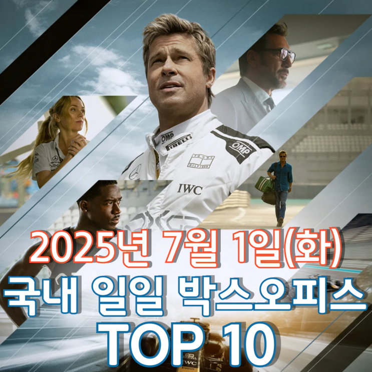  [국내 박스오피스] 일일 TOP 10 - 2025년 7월 1일(화)