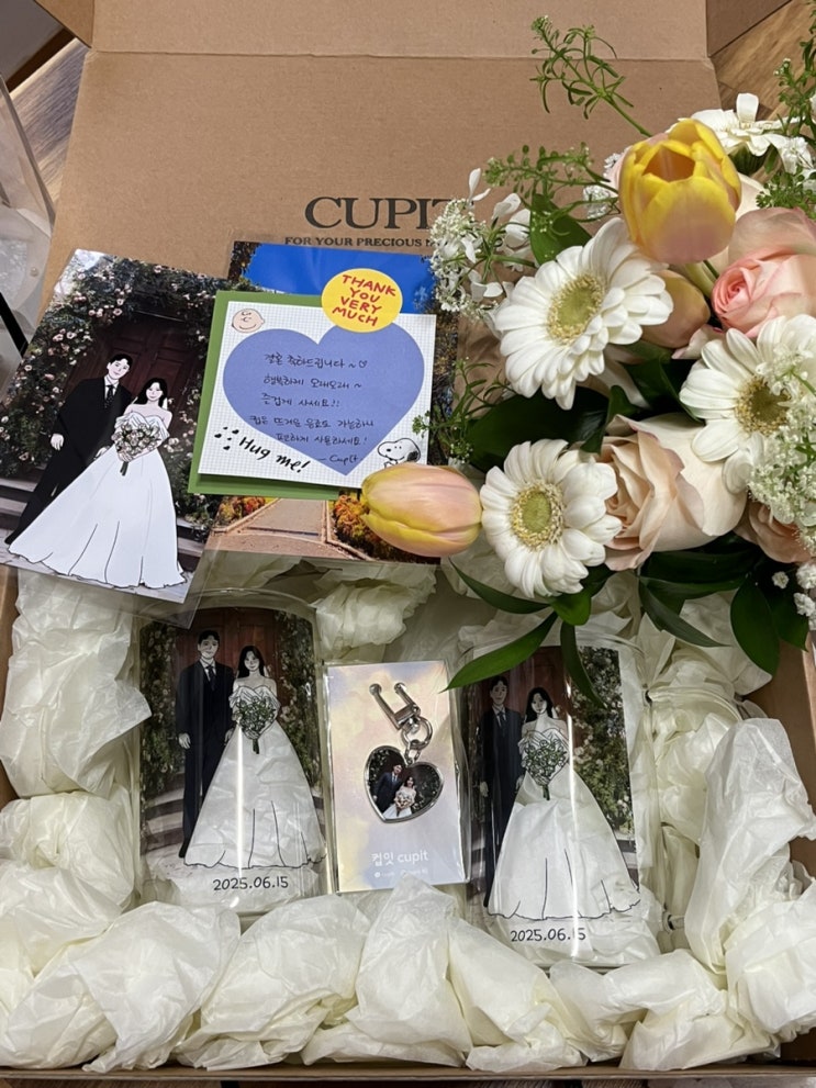  신혼부부 집들이선물 친구 결혼선물 추천 CUPIT 컵잇 드로잉컵 포토 유리컵