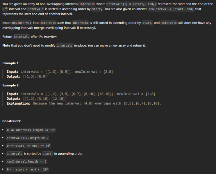  JAVA_LeetCode 57_Insert Interval