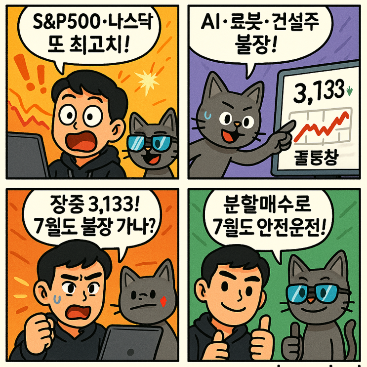  (7월 1일) 코스피 3,133 찍고 3,090 마감! 7월 첫날, 외국인·기관 매수에 불장 시작?
