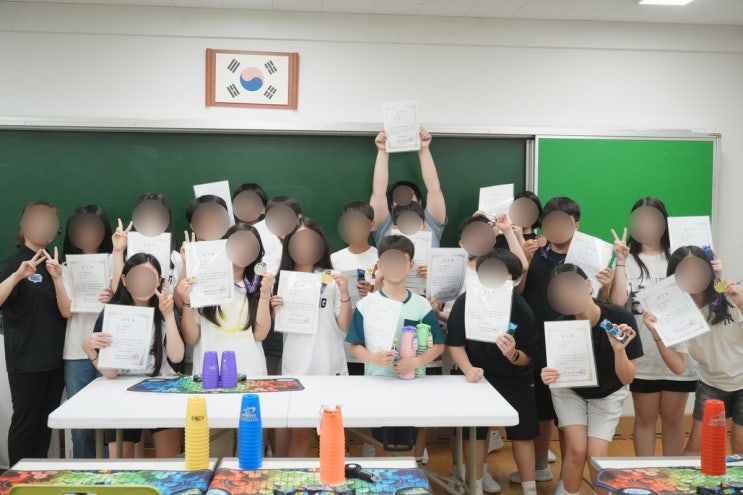 250702 사회 토의 수업, 스포츠스태킹 마지막