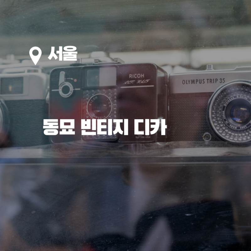 동묘 빈티지 구경 & 필름카메라 및 빈티지디카