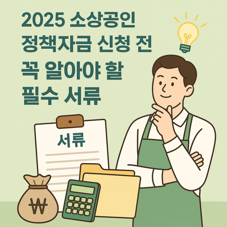  2025 소상공인 정책자금 신청 준비중이시라면 꼭 알아야 할 필수 서류