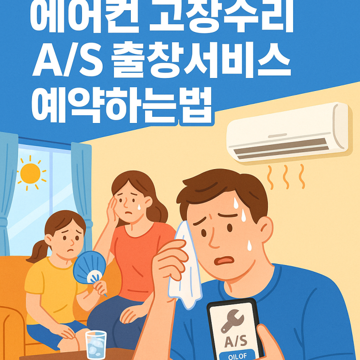  에어컨 고장수리 A/S 출장서비스 브랜드별 기사 예약 신청하는법