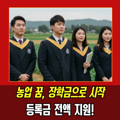  청년창업농장학금 2학기 등록금전액 및 250만원 지원