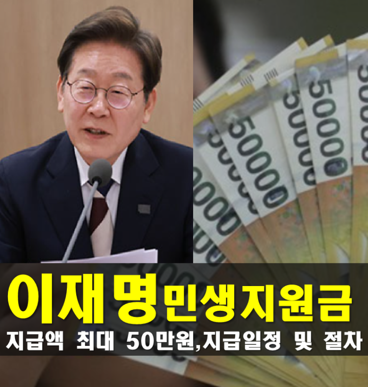 <b>이재명 민생회복</b>지원금 지급액 최대 50만 원, 지급 시기 일정... 