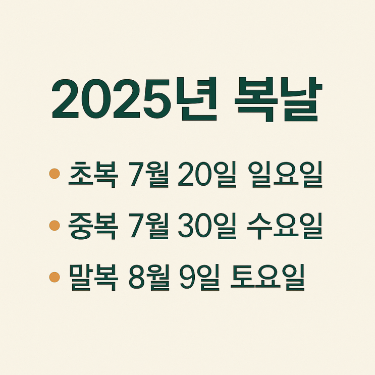  2025년 복날, 몸보신 음식들의 효능과 칼로리