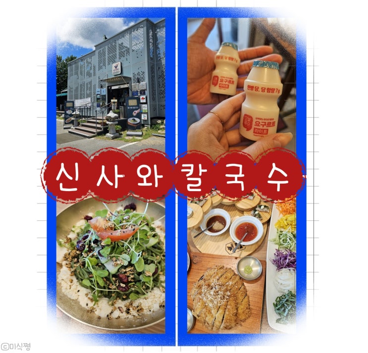  [ 담양 ] 너무 더운 여름에 먹는 시원하고 특별한 메뉴 돈가스쌈과 빙수콩물국수 _ 신사와 칼국수