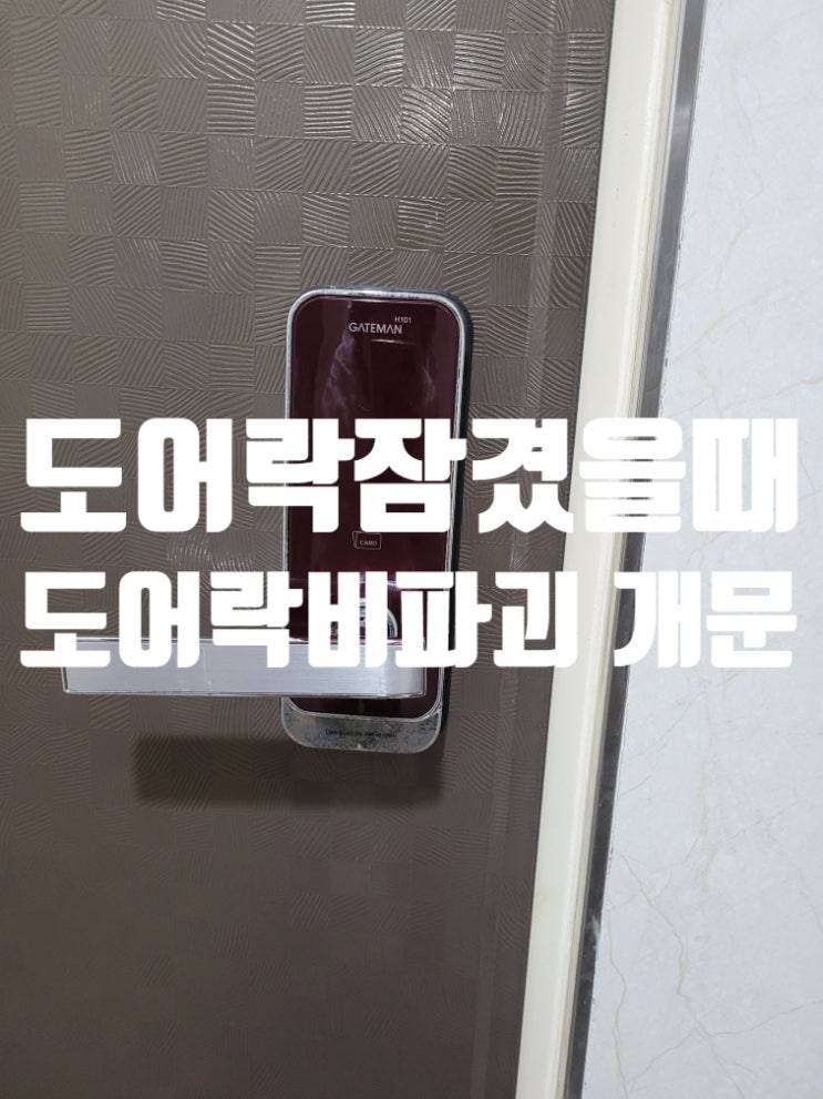  김포 장기동 열쇠출장 수리 게이트맨 도어락 비밀번호 분실 잠겼을때 번호키 여는법