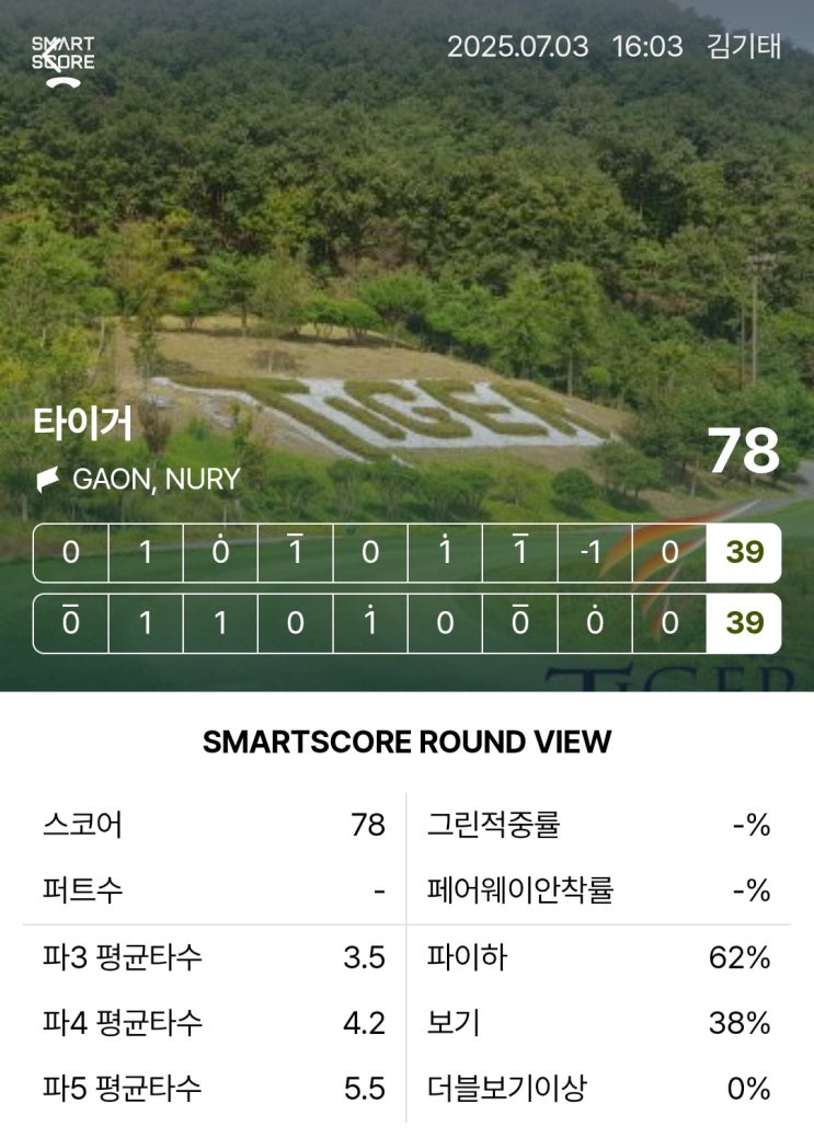  한여름속 파주 타이거CC 필드 레슨 두번째 라운딩