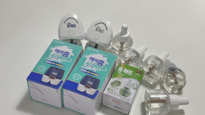 해피홈vs홈매트 모기약 리퀴드 호환여부 훈증기 비교리뷰