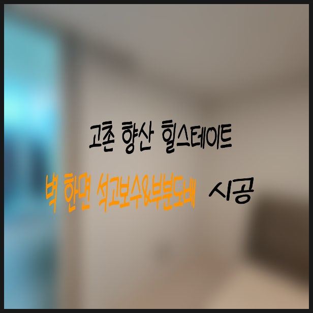  고촌 향산 힐스테이트 리버시티2단지 벽지 보수 도배｜KS벽지 이룸 2065-2 시공 사례(디테일 벽지)