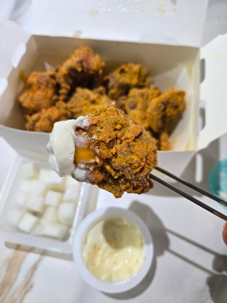  장마에도 바삭했던 치킨 bhc 검단아라점 뿌링클 배민 쿠폰 할인