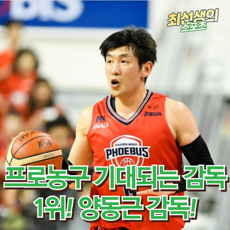 프로농구 감독 중 가장 기대되는 감독은 바로 양동근 감독입니다.