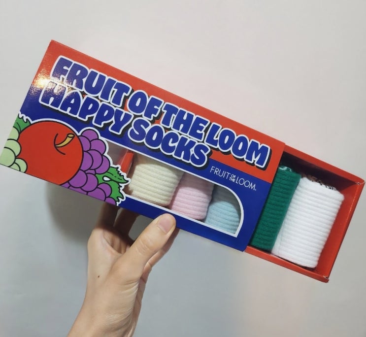  프룻오브더룸 FRUIT OF THE LOOM 프룻젤리크루삭스 USA 코튼 파스텔 5pack 착용 후기