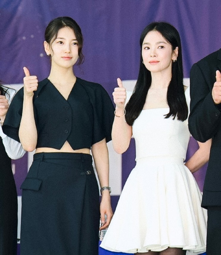  레전드 배려 패션 화제, 수지 에르메스 투피스 vs 송혜교 화이트 원피스
