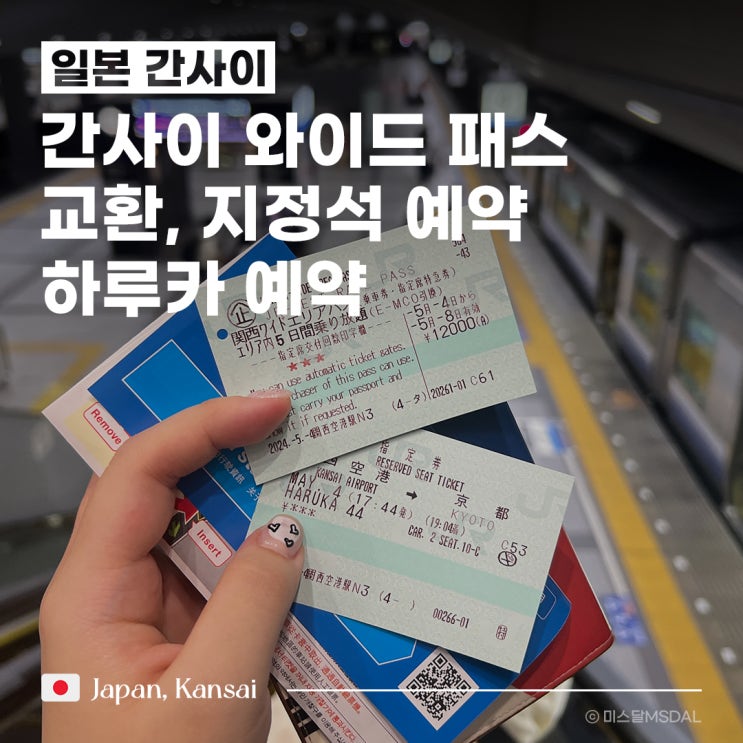  [일본/교토여행] JR 간사이 와이드 패스_간사이공항 교환처지정석 예약신칸센 하루카 탑승