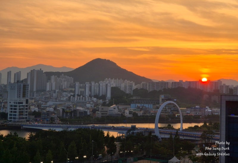 장마끝, 배산 일몰 풍경 : 네이버 블로그