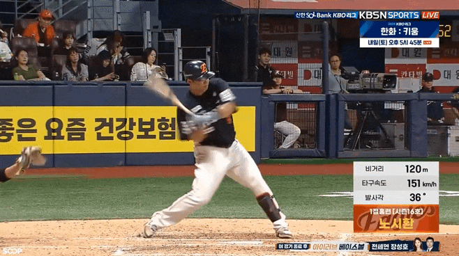 깨어난 노시환 9회 결승 홈런포 한화이글스 <b>키움 히어로즈</b>... 