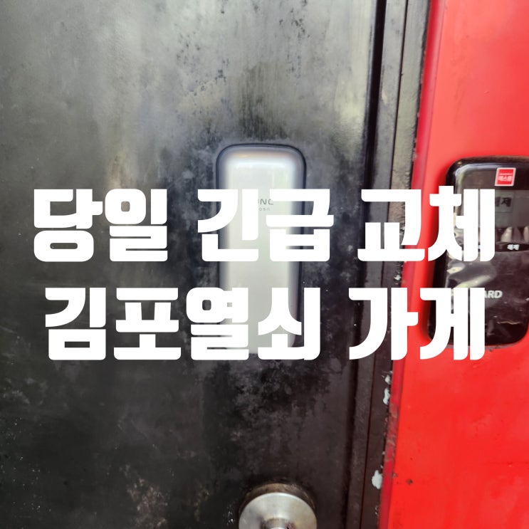  김포 감정동열쇠 가게 맥도날드 매장 도어락 당일 긴급 교체 설치