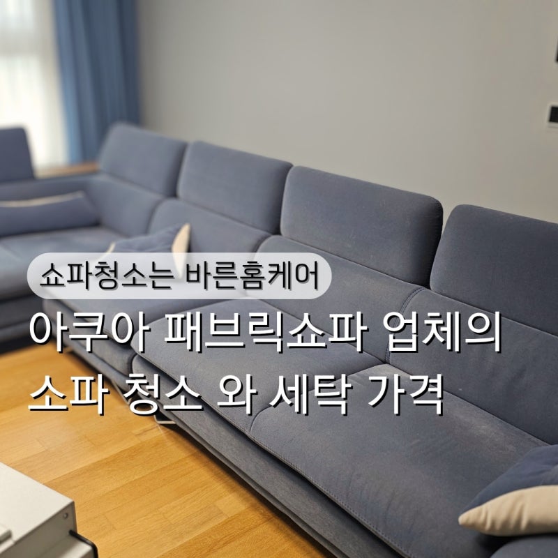 아쿠아 패브릭 쇼파 업체의 소파 청소 와 세탁 가격
