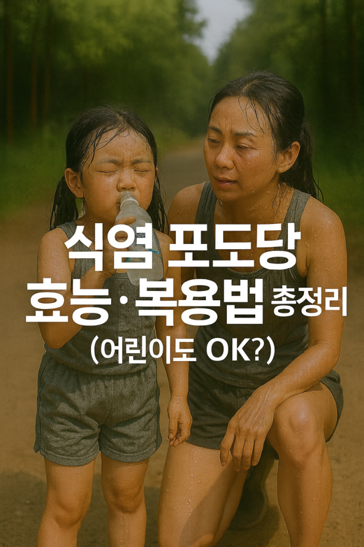  식염 포도당 효능·복용법 총정리 (어린이도 OK?)