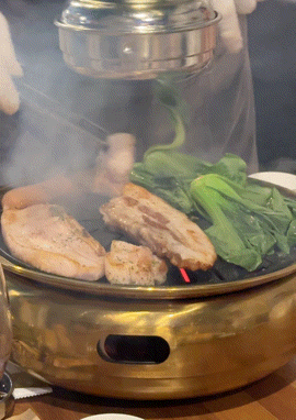 [포항 이동 맛집] 장풍 고기의 정석 l 청경채와 또띠아와 함께 먹는 삼겹살 맛집, 구워주는 고깃집