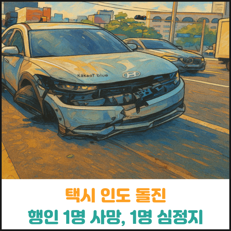 택시가 인도 돌진, 행인 1명 사망 1명 심정지 택시가 인도 돌진, 행인 1명 사망 1명 심정지