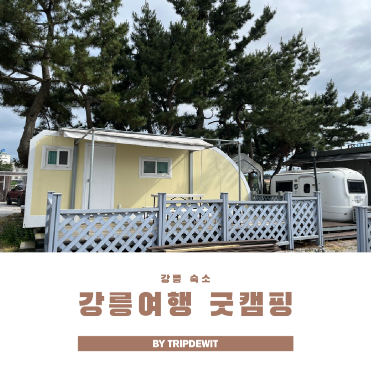  강릉 여행 굿캠핑 카라반 사천 바다까지 1분!