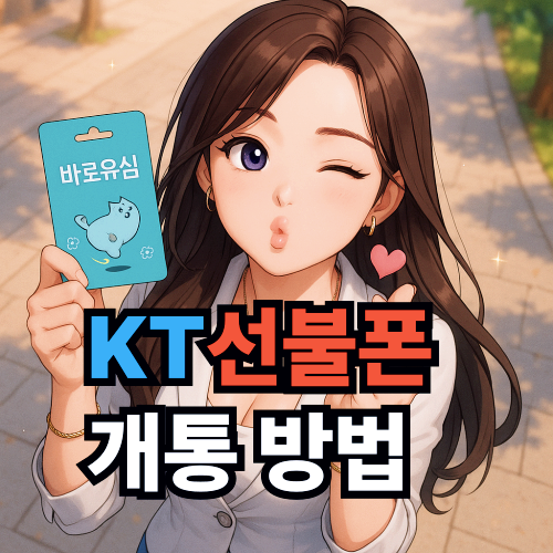  KT 바로유심 개통 선불폰 온라인 접수 방법