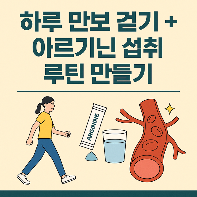  하루 만보 걷기 + 아르기닌 섭취 루틴 만들기