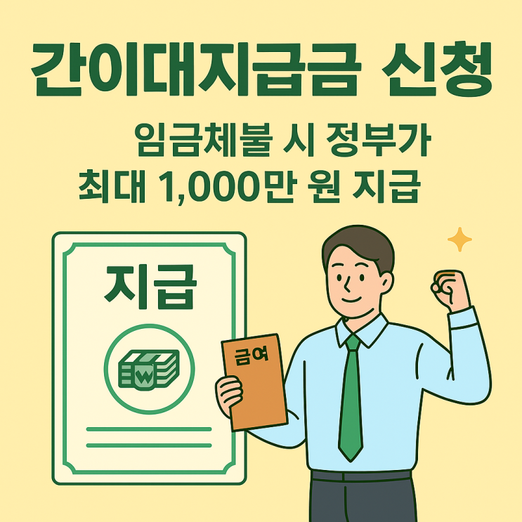  정부가 최대 1,000만 원까지 대신 지급? 간이대지급금 신청 방법