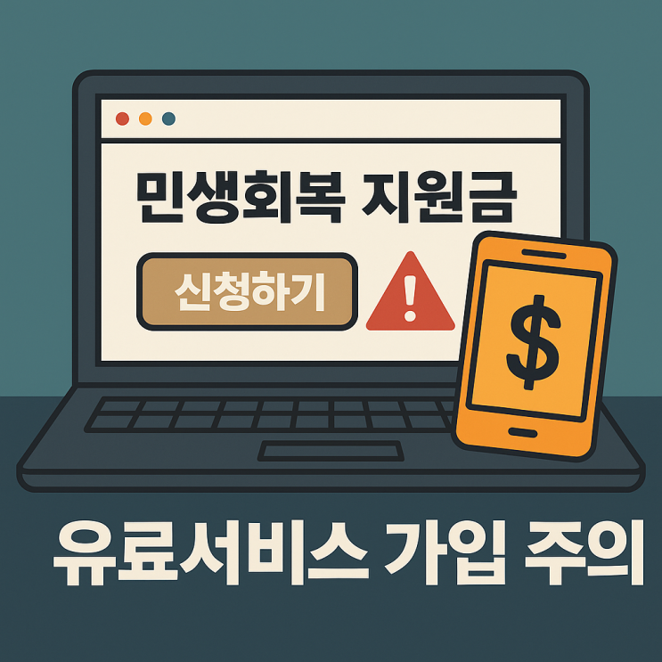  '민생회복지원금' 사칭 사이트 주의보 | 유료서비스 가입 유도 조심하세요