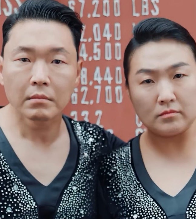 싸이, <b>이수지</b> 닮은꼴 투샷 모습 싱크로율 100프로 <b>흠뻑쇼</b>... 