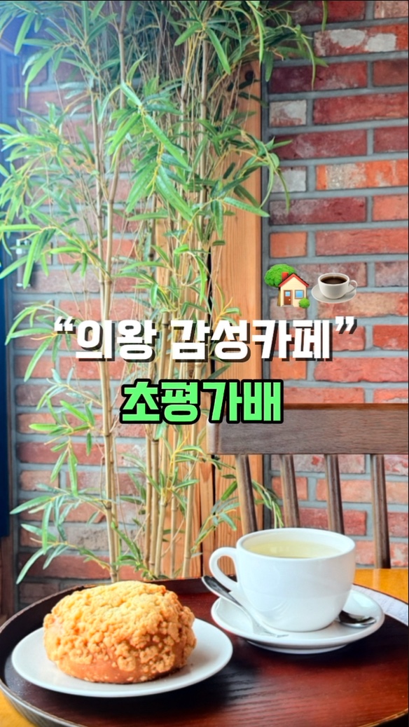 [의왕 초평가베] 자연뷰 감성카페 추천｜소보로빵·레몬차가 예술!