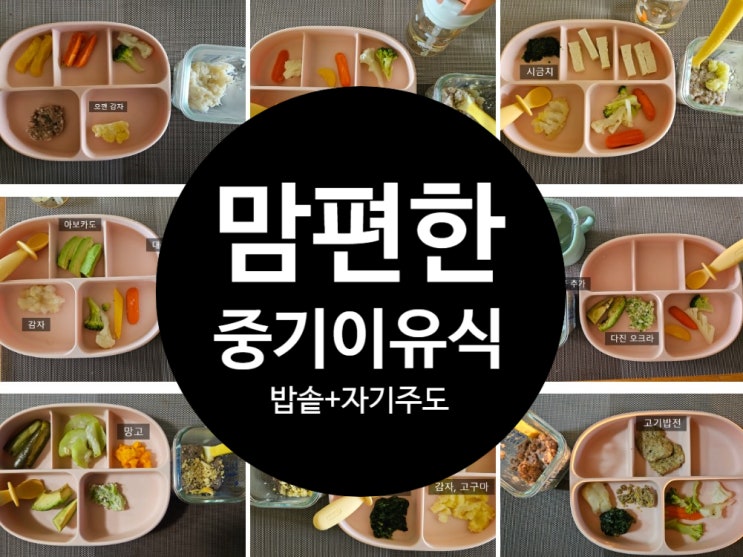 중기이유식: 재료, 식단표(핑거푸드 자기주도이유식)