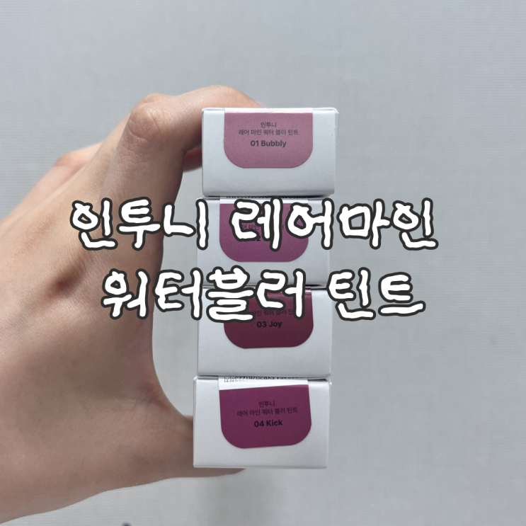  안지워지는 립틴트 추천 인투니 레어마인 워터블러 틴트 전 색상 후기
