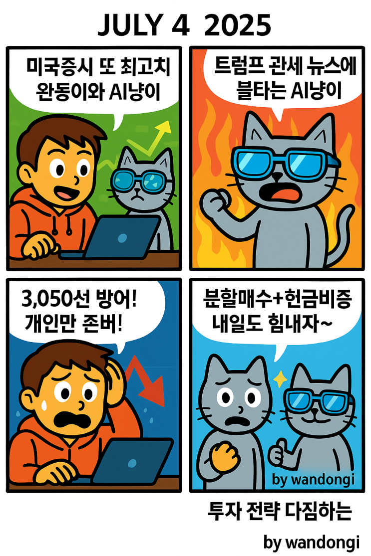   [WD경제소식] 2025.07.04 미국증시·코스피 요약 + 오늘의 테마주 완전정복!