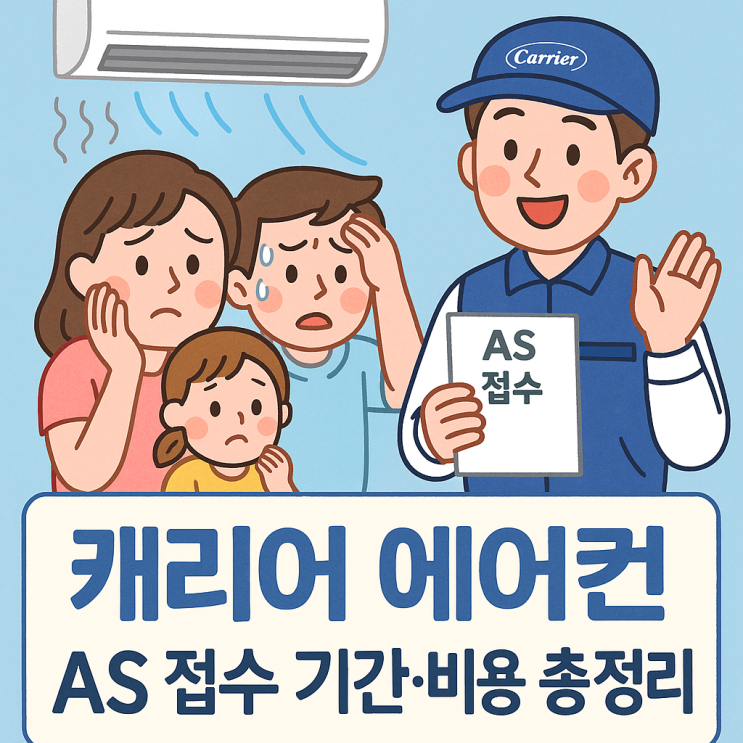  캐리어 에어컨 AS 기간 비용 고객센터 확인