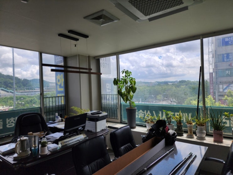  안산 세무사 사무실 열차단 썬팅 필름 유리 창문 햇빛차단 썬팅