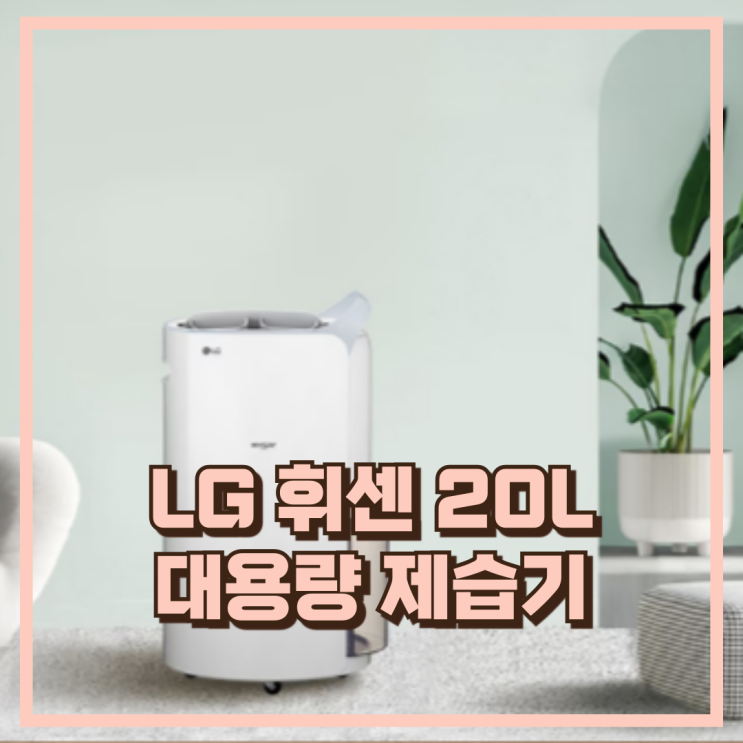  대용량 LG 휘센 제습기 DQ205PBBC인버터 저소음 20L 연속배수 추천, 할인가