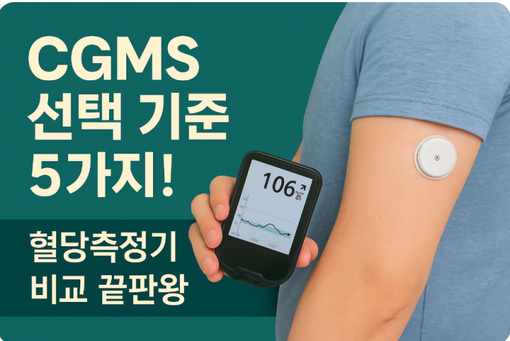  CGMS 선택 기준 5가지! 혈당 측정기 비교 끝판왕