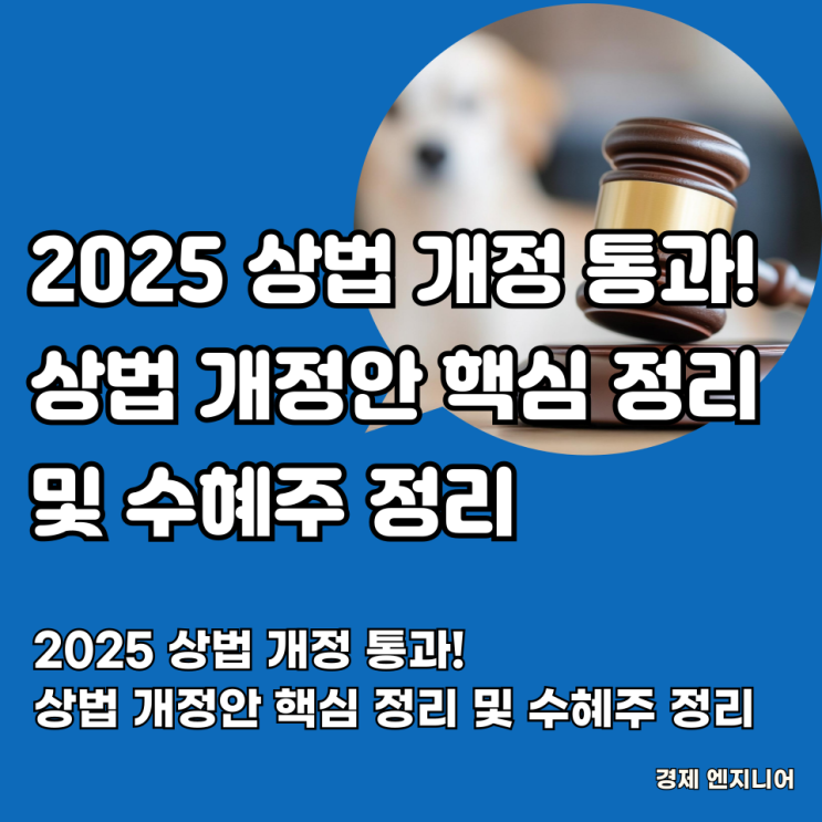 2025 상법 개정 통과! 상법 개정안 핵심 정리 및 수혜주 정리