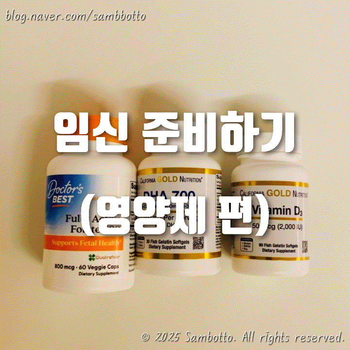  파워 J의 임신 준비. 스타트. 셀프 기록용-영양제편