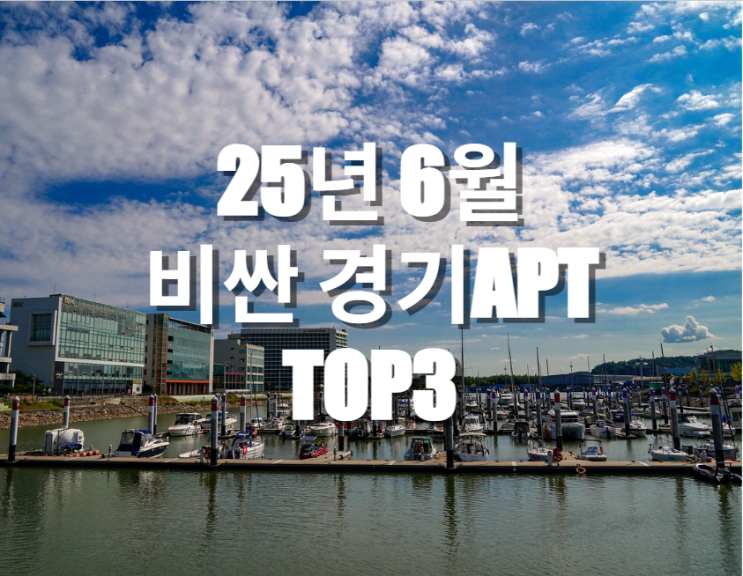  시세총액으로 보는 25년 6월 경기 비싼 아파트 TOP3