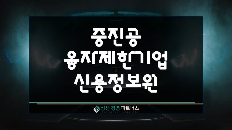  중진공 융자제한기업 대상 신용정보원 등록 종류